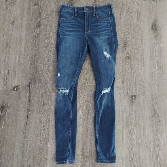 Hollister High-Rise Jean Legging Distressed Size 3 - Picture 1 of 8